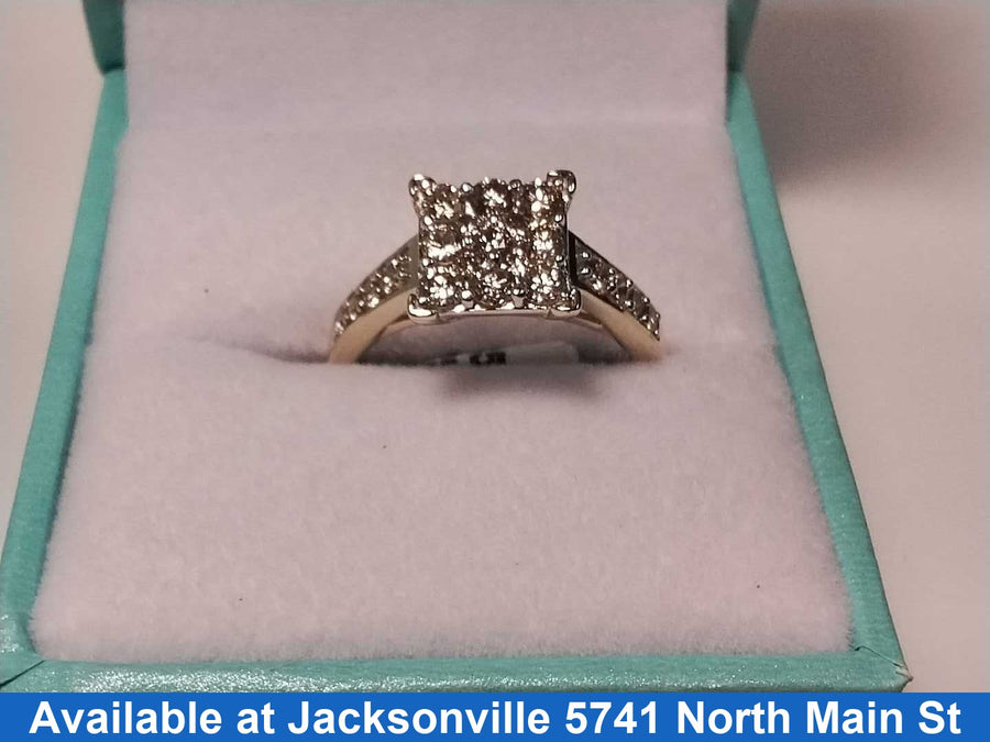 Ring - Engagement Set - Yellow Gold 10k (.417) 2.6 grams Size 7