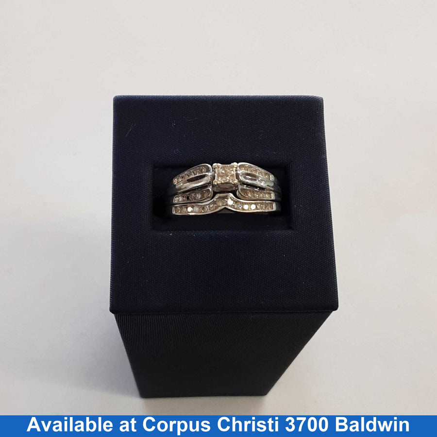 Ring - Wedding Set - White Gold 10k (.417) 4.2 grams Size 8