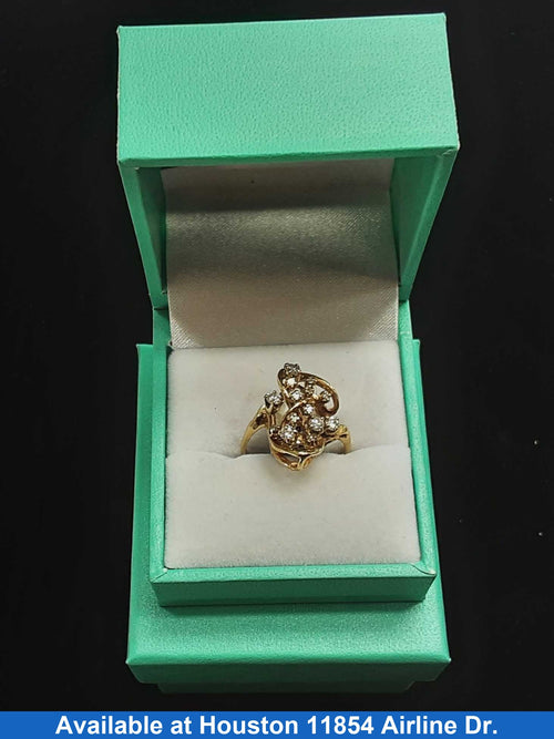 Women's Ring - Yellow Gold 14k (.585) 3.3 grams Size 6.5