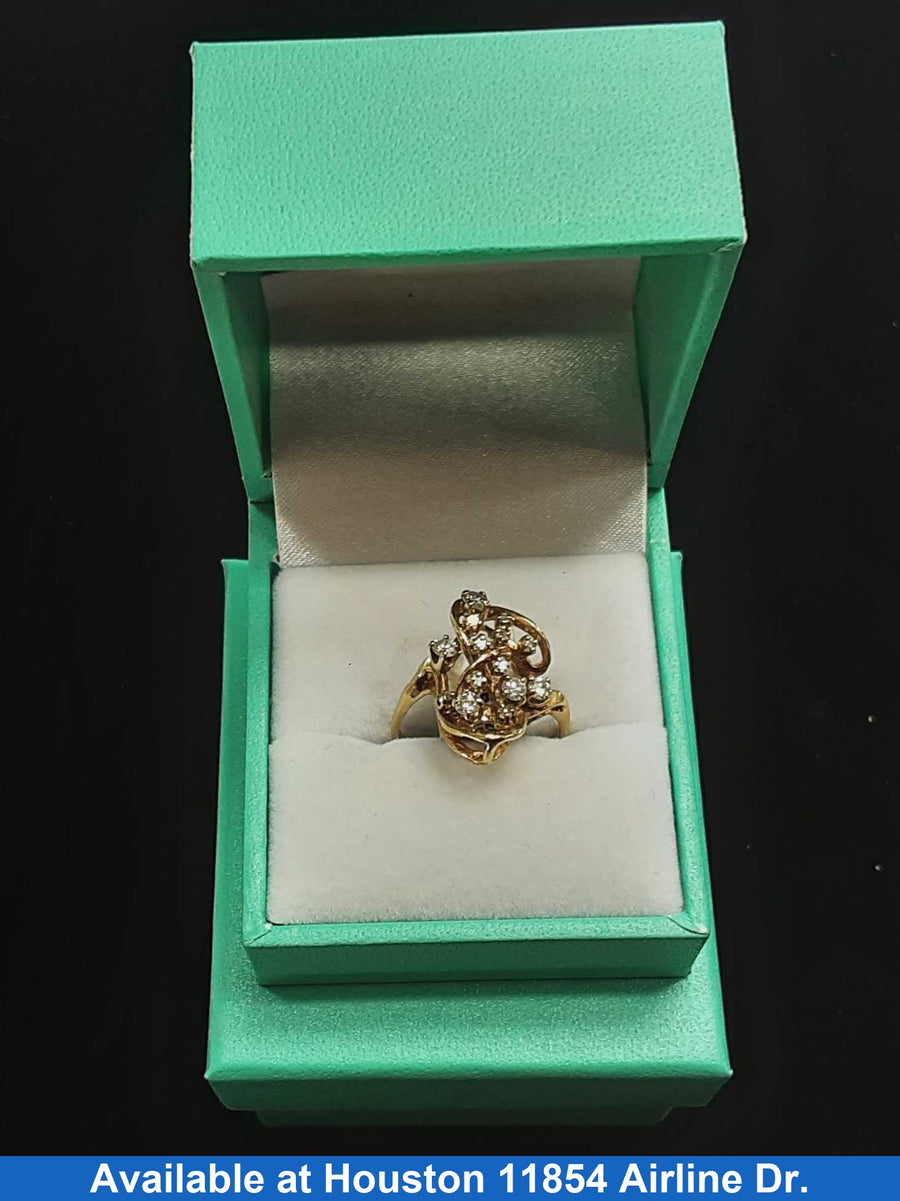 Women's Ring - Yellow Gold 14k (.585) 3.3 grams Size 6.5