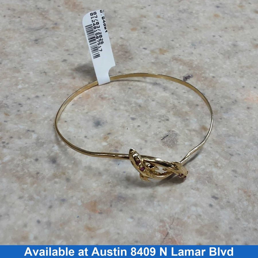 Bangle Bracelet - Yellow Gold 14k (.585) 4 grams 8 inch