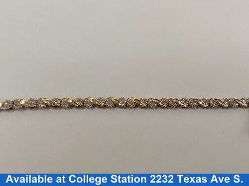 Tennis Bracelet - Yellow Gold 14k (.585) 14.4 grams 8 inch
