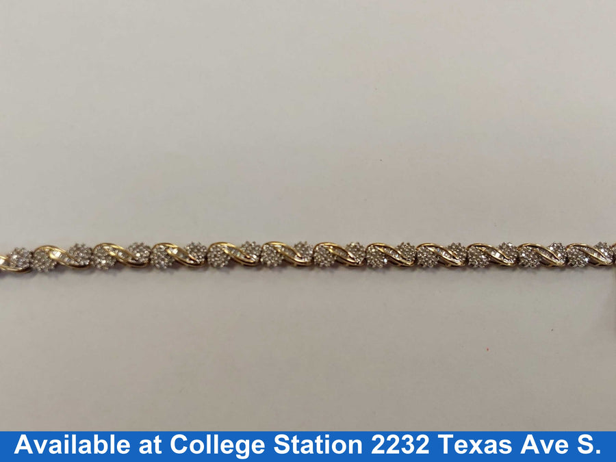 Tennis Bracelet - Yellow Gold 14k (.585) 14.4 grams 8 inch