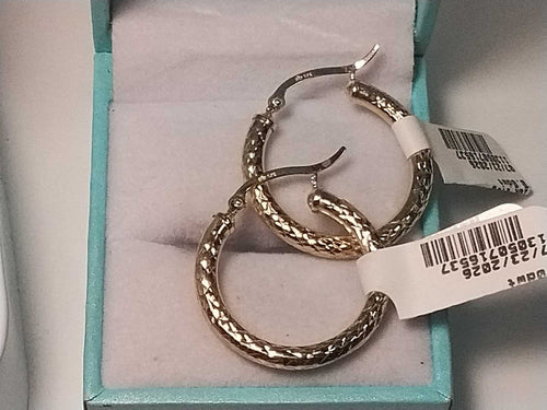 Hoop Earrings - Yellow Gold 10k (.417) 1.5 grams