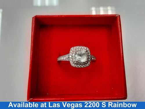 Ring - Engagement Set - White Gold 10k (.417) 4 grams Size 8.5