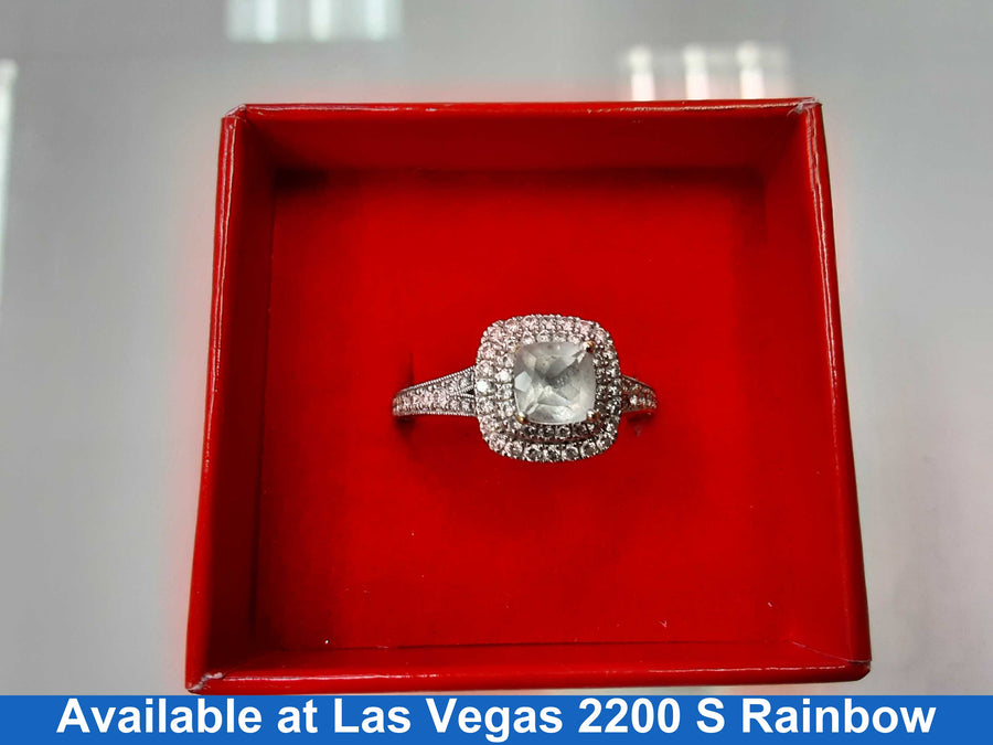 Ring - Engagement Set - White Gold 10k (.417) 4 grams Size 8.5