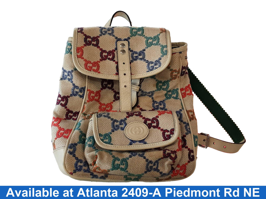 Gucci Gucci Gg Embroidery Backpack Multi-color Purse / Handbag