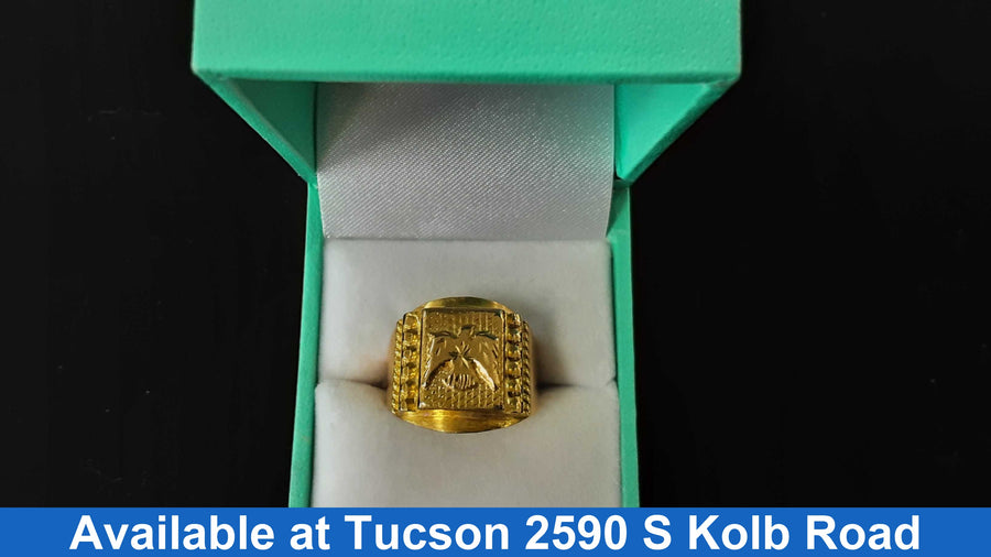 Women's Ring - Yellow Gold 18k (.750) 7.9 grams Size 20