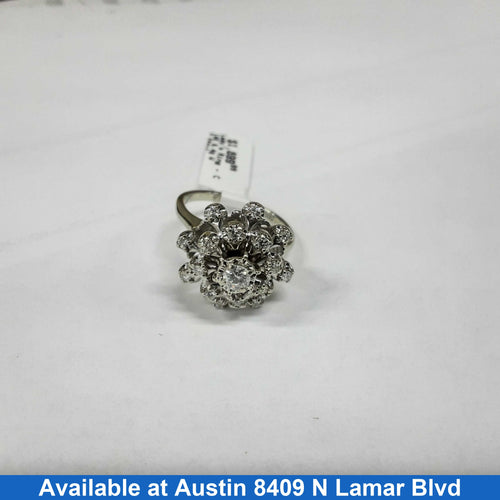 Women's Ring - White Gold 14k (.585) 6.4 grams Size 8.5