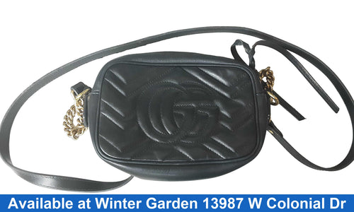 Gucci Marmont Mini Camera Bag Black Purse / Handbag