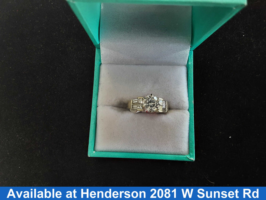 Ring - Wedding Set - White Gold 14k (.585) 3.9 grams Size 5