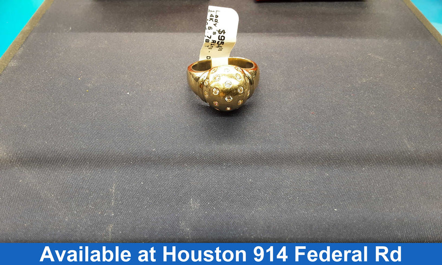 Women's Ring - Yellow Gold 14k (.585) 6.7 grams Size 8