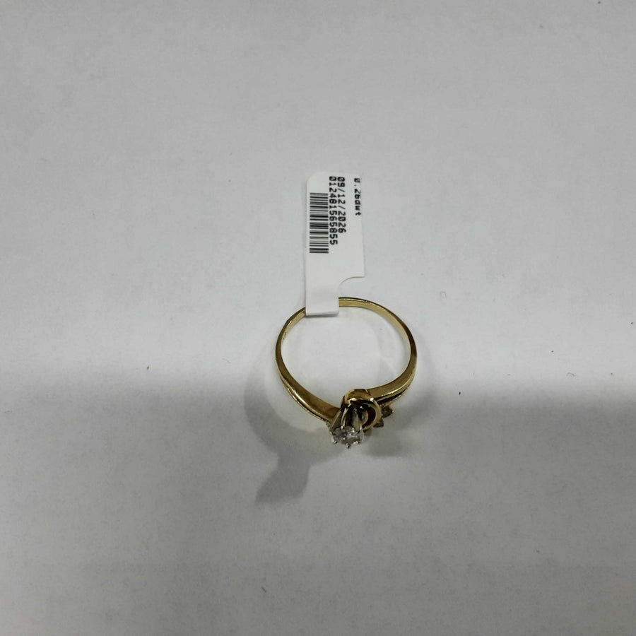 Women's Ring - Solitaire - Yellow Gold 14k (.585) 2.5 grams Size 9