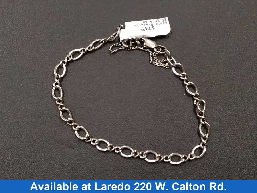 Cable Bracelet - Silver 6.8 grams 8 inch