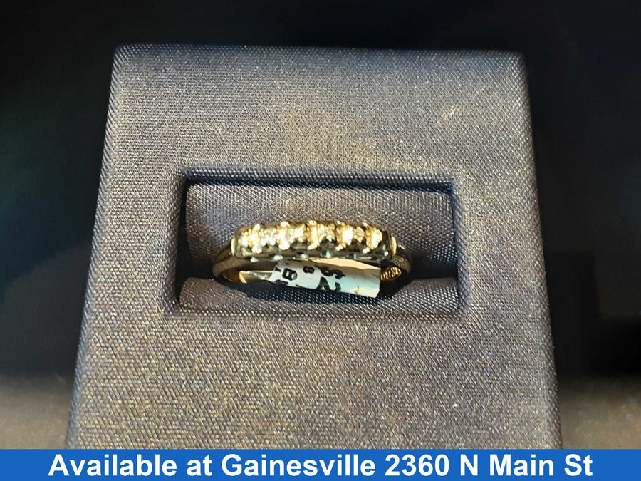 Women's Ring - Anniversary - Yellow Gold 14k (.585) 1.8 grams Size 6.5
