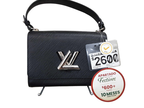Louis Vuitton Twist Mm Ch Epi Noir Black Purse / Handbag