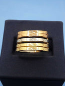 Women's Ring - Tricolor Gold 14k (.585) 4.4 grams Size 8