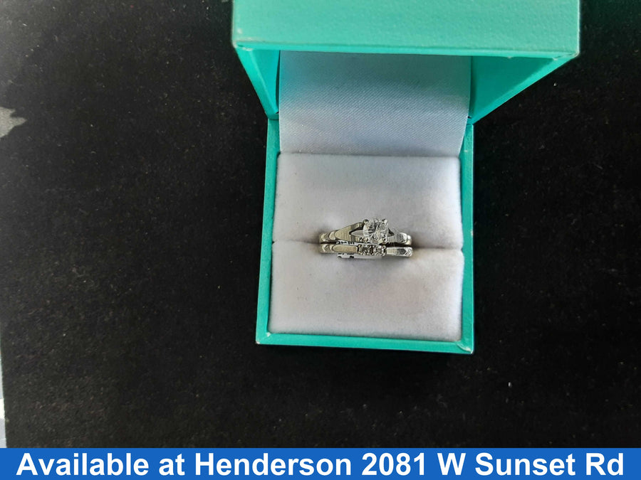 Ring - Engagement Set - White Gold 14k (.585) 3.7 grams Size 8