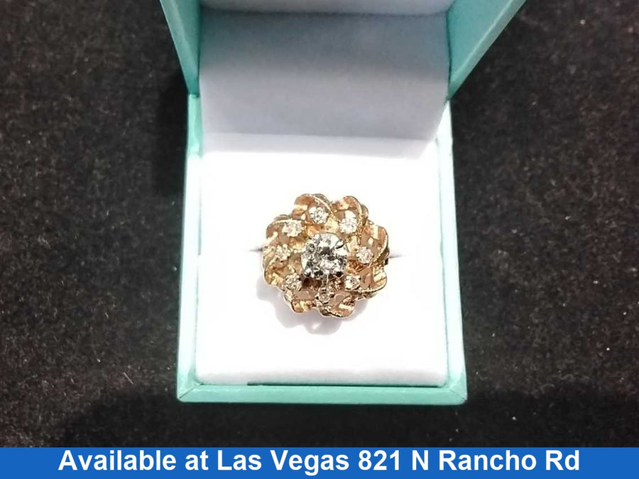 Women's Ring - Yellow Gold 14k (.585) 7.8 grams Size 7.5