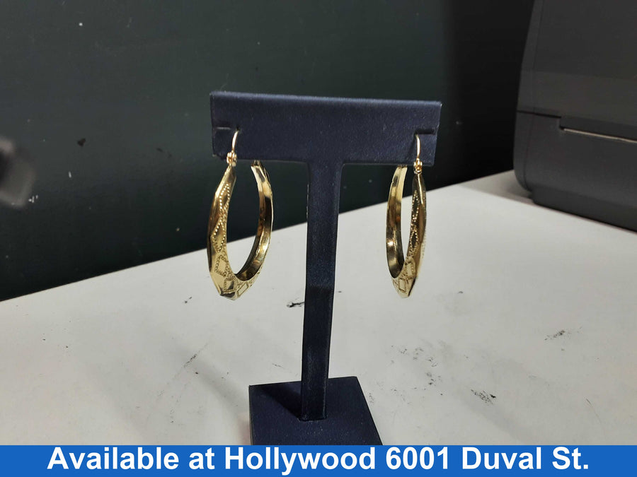 Bangle Earrings - Yellow Gold 10k (.417) 4.6 grams