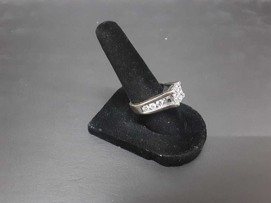 Ring - Engagement Set - White Gold 14k (.585) 9.1 grams Size 7