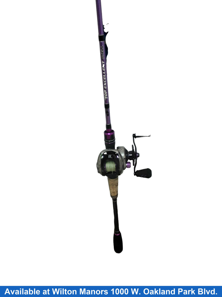 Stell Purple Fishing Rod & Reel Combo