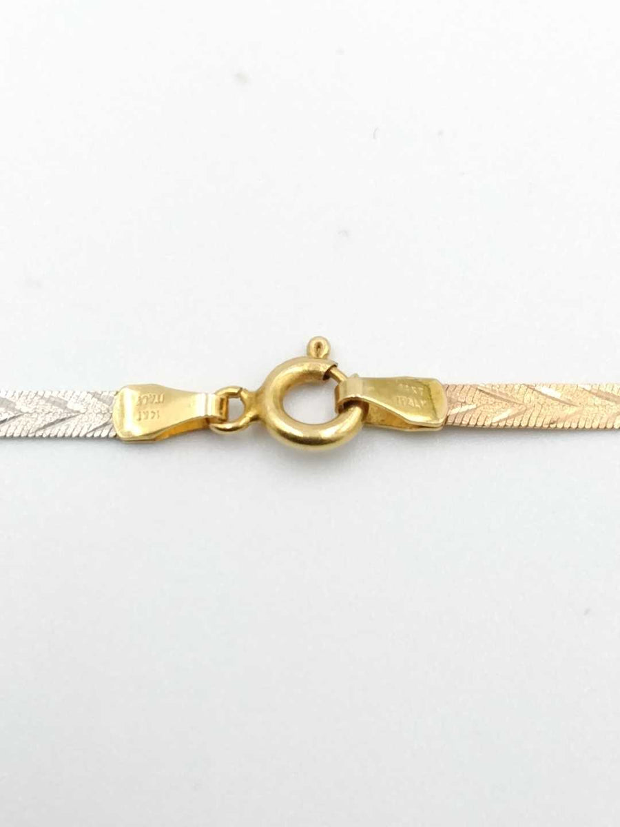 Herringbone Chain - Tricolor Gold 14k (.585) 5.6 grams 18 inch