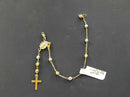 Bead Bracelet - Tricolor Gold 14k (.585) 3.8 grams 6 inch
