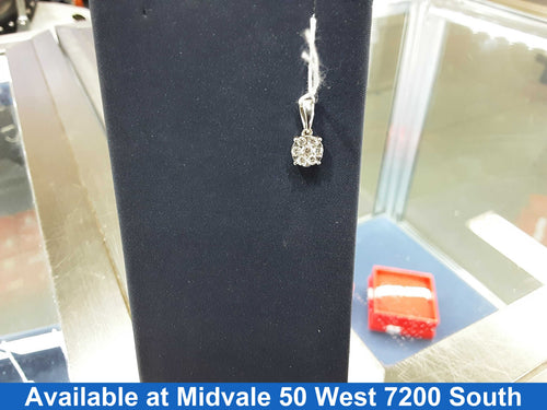 Diamond Pendant - White Gold 14k (.585) 0.8 grams