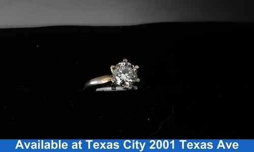 Women's Ring - Solitaire - Yellow Gold 14k (.585) 3.2 grams Size 7