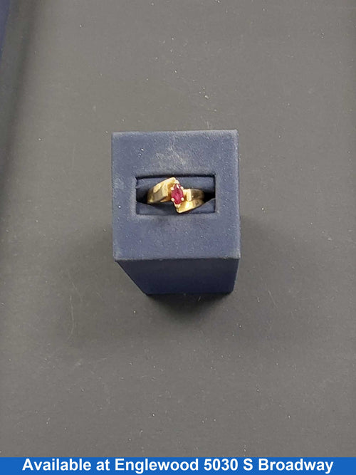 Women's Ring - Solitaire - Yellow Gold 14k (.585) 3.7 grams Size 6.5