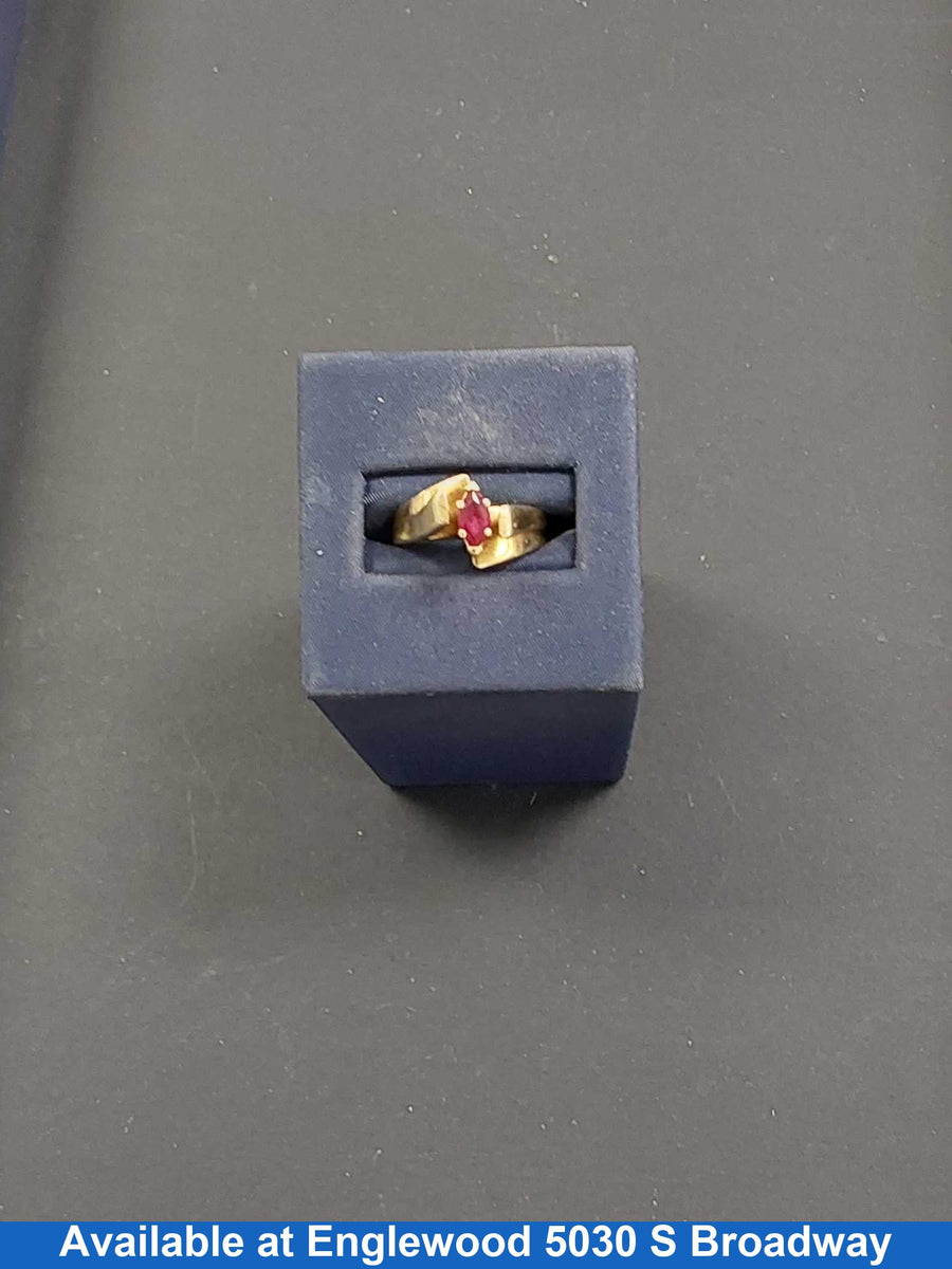 Women's Ring - Solitaire - Yellow Gold 14k (.585) 3.7 grams Size 6.5