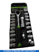 Pittsburgh Go-thru Socket Set Black Hand Ratchet