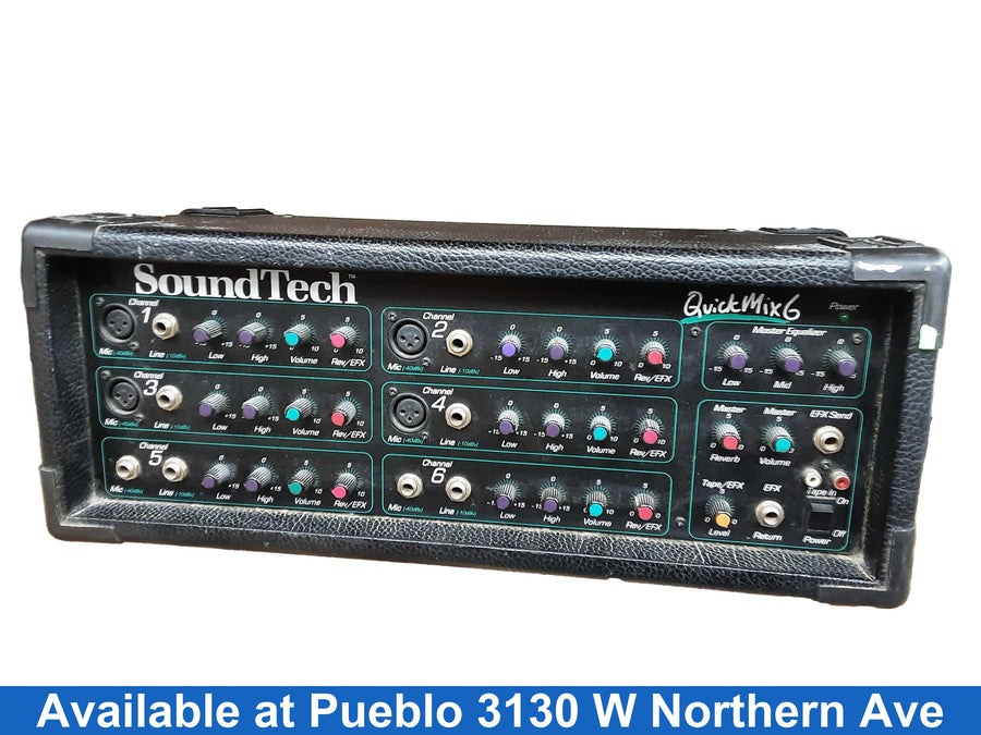 Sound Tech Qm6200 Black Analog Mixer