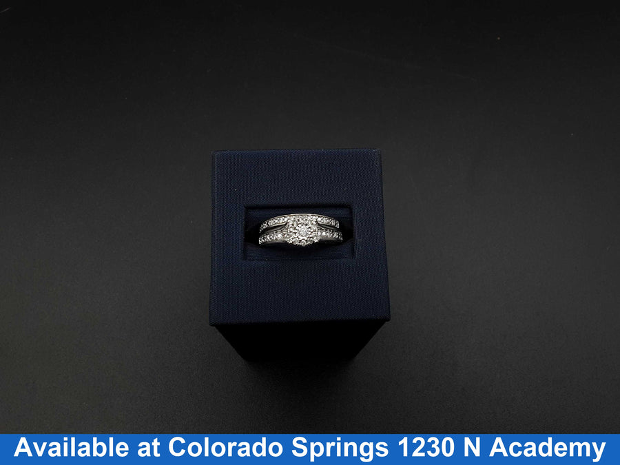 Ring - Engagement Set - White Gold 10k (.417) 4.1 grams Size 6