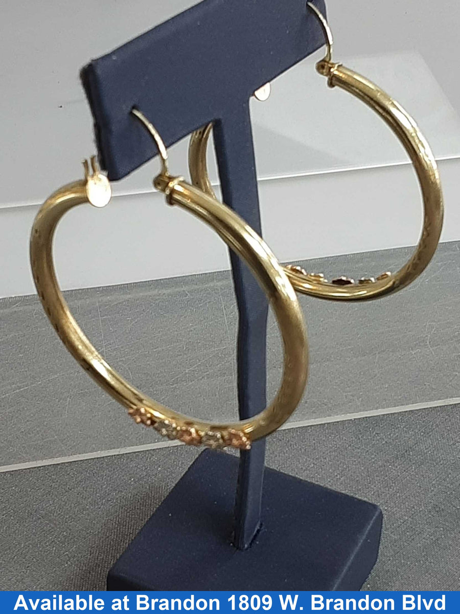 Hoop Earrings - Yellow Gold 14k (.585) 6.9 grams