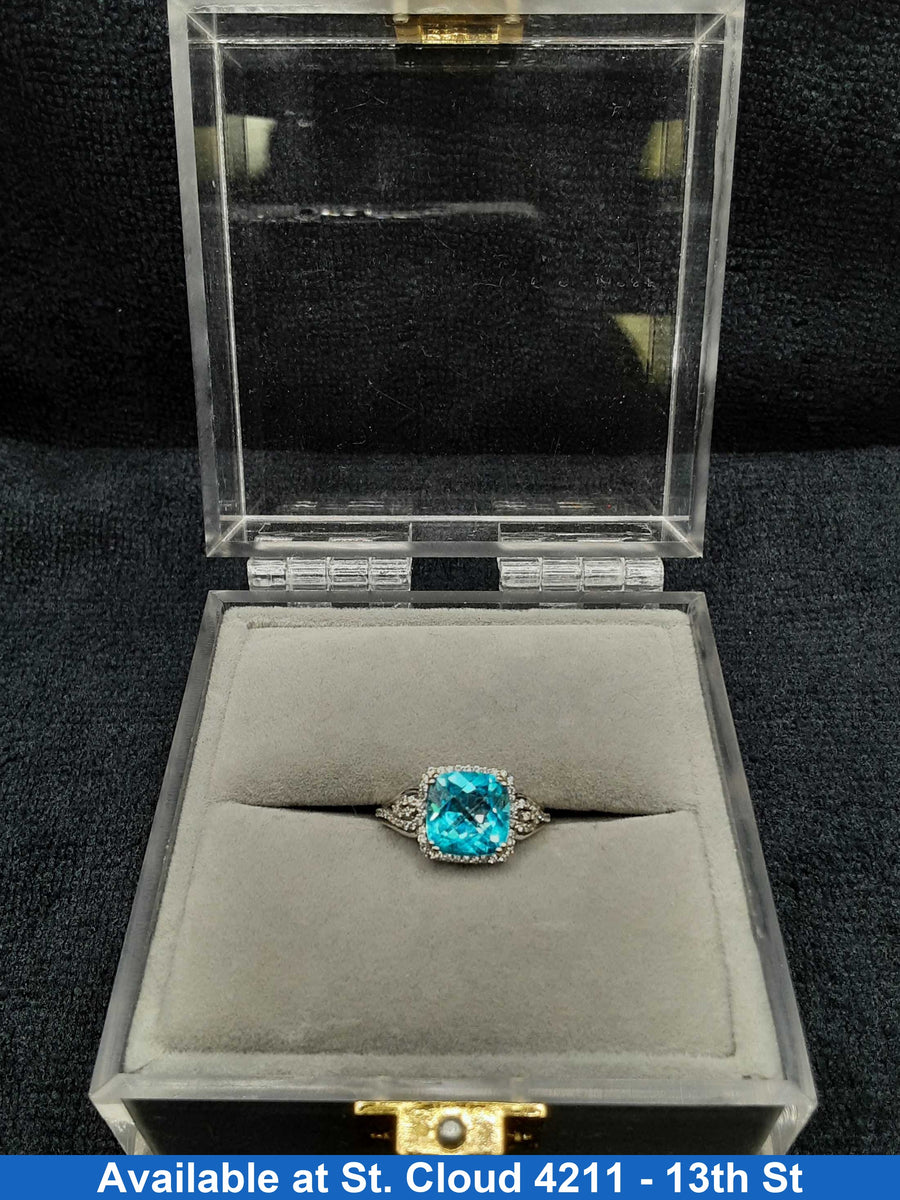 Women's Ring - Blue Topaz Birthstone Ring