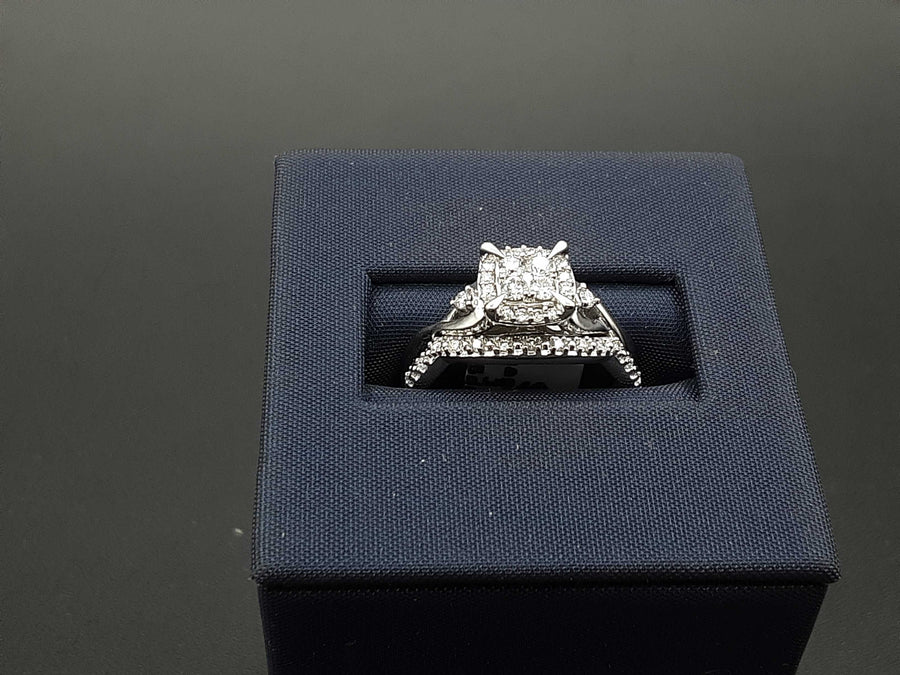 Ring - Engagement Set - White Gold 14k (.585) 3.9 grams Size 6