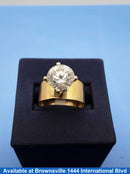 Women's Ring - Solitaire - Yellow Gold 10k (.417) 4.8 grams Size 9.5