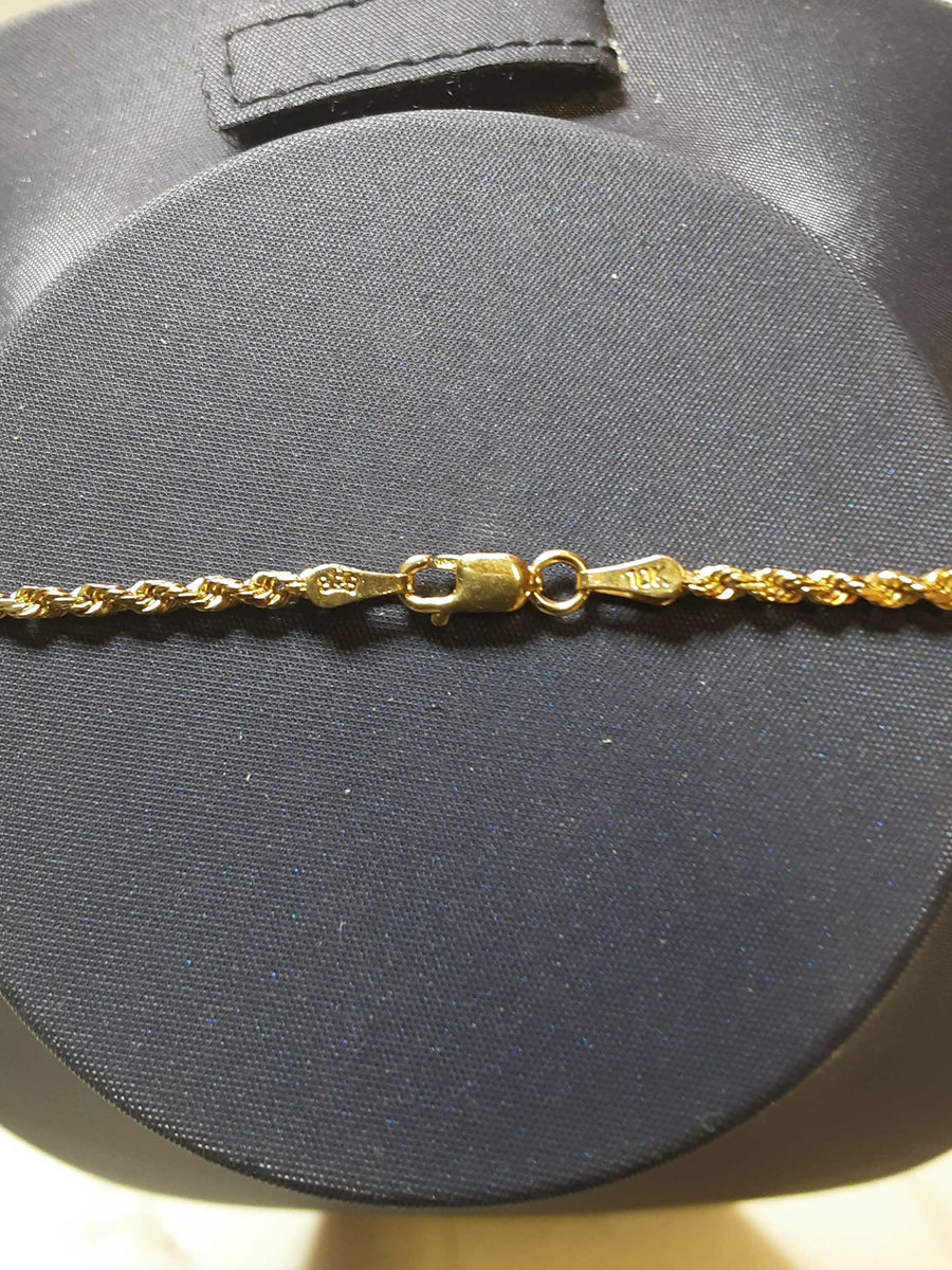 Rope Chain - Yellow Gold 10k (.417) 6.7 grams 19 inch