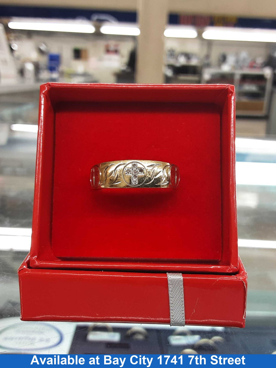 Men's Ring - Yellow Gold 10k (.417) 3.2 grams Size 11.5
