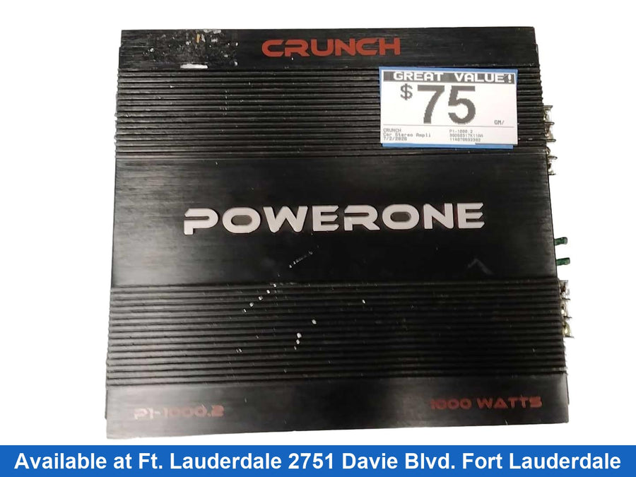 Crunch P1-1000.2 Black Car Audio Amplifier