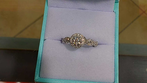 Ring - Engagement Set - White Gold 14k (.585) 3 grams Size 7