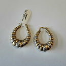 Shrimp Earrings - Tricolor Gold 10k (.417) 4 grams