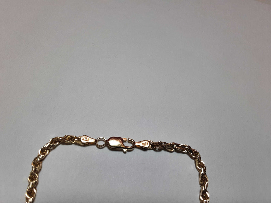 Rope Bracelet - Yellow Gold 10k (.417) 5.6 grams 7 inch