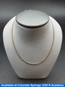 Link Chain - Yellow Gold 10k (.417) 2.3 grams 18 inch
