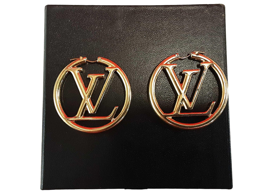 Louis Vuitton Lv Hoop Earrings Gold Other Collectible