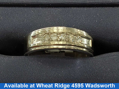 Men's Ring - White Gold 10k (.417) 6.1 grams Size 10.5
