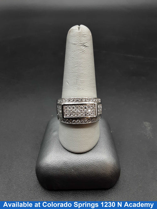 Men's Ring - White Gold 10k (.417) 8.6 grams Size 10
