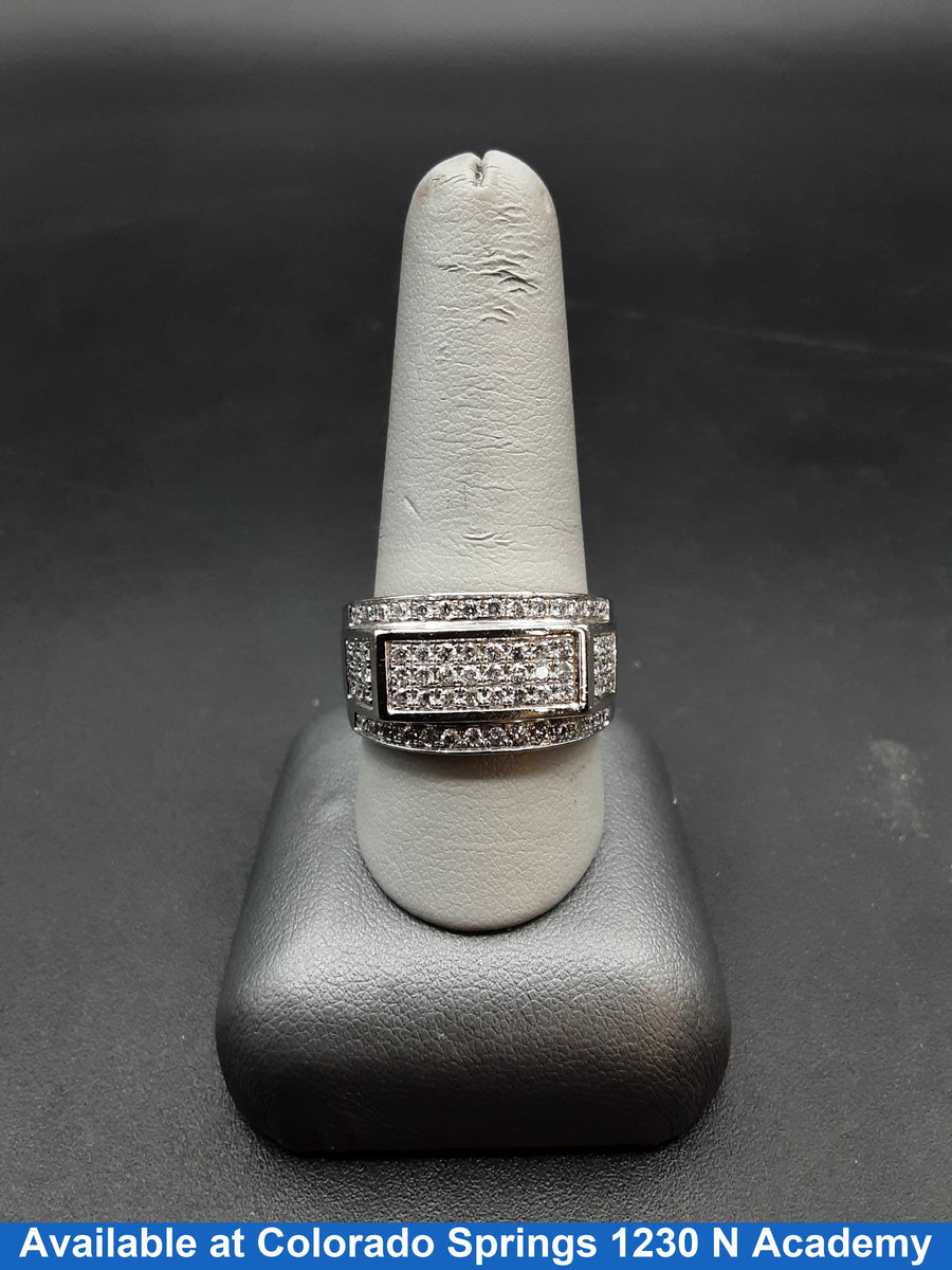 Men's Ring - White Gold 10k (.417) 8.6 grams Size 10